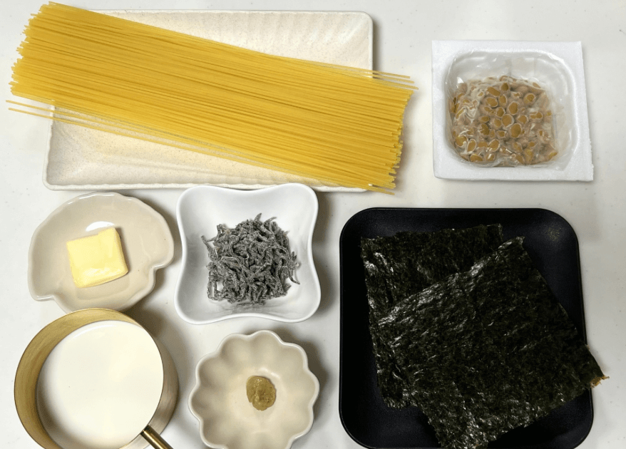 夏見奈央子さん「納豆と海苔のパスタ」