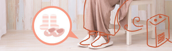 もこもこ靴下やルームシューズ