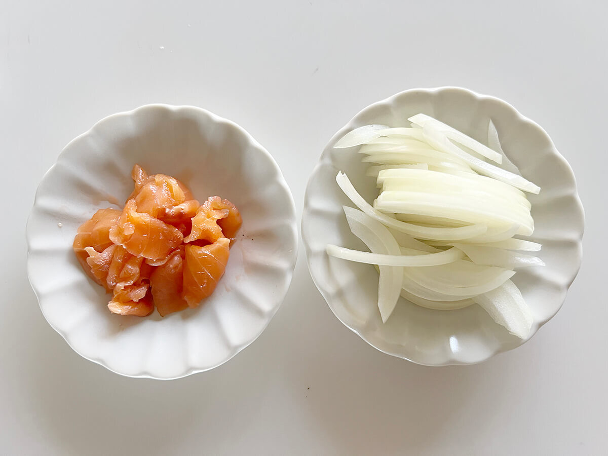 スモークサーモンのクリームパスタ