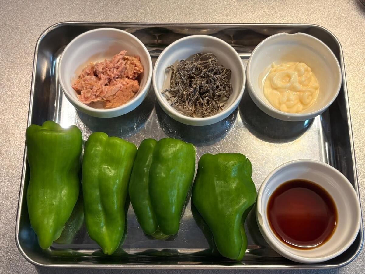 簡単おいしいピーマンとツナ缶の和え物