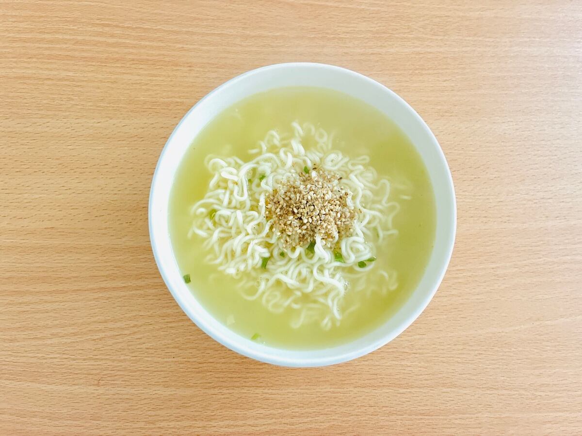 サッポロ一番でお変わり ねぎだくスープ餅