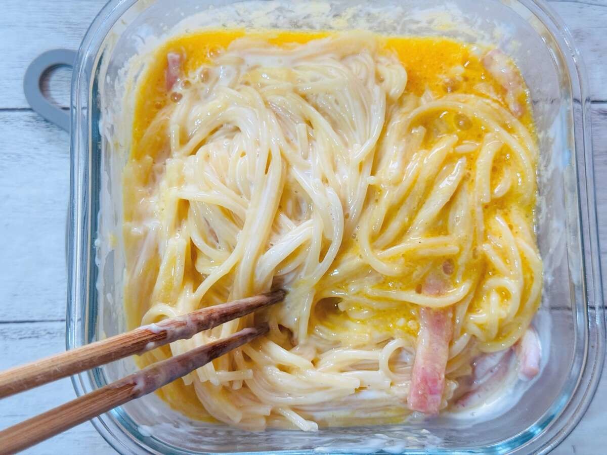 「DAIGOも台所」電子レンジのみで完成！「レンジでカルボナーラ」