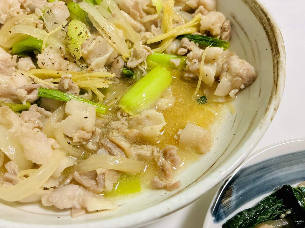 ショウガたっぷり豚バラ炒め