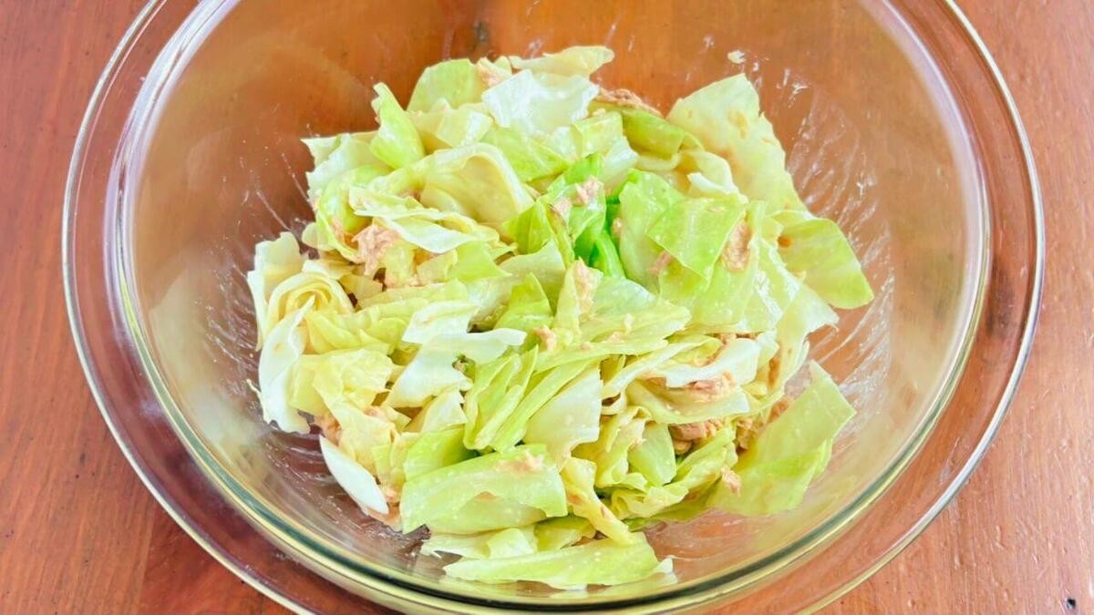 Xで20万回以上表示！「和風ツナマヨキャベツ」のレシピ
