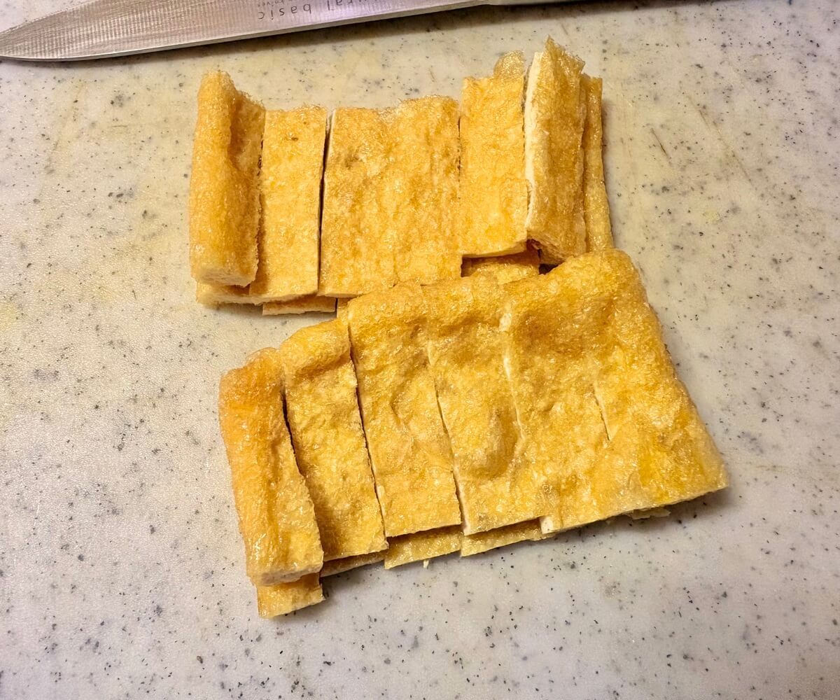 アジと油揚げの香味蒸し