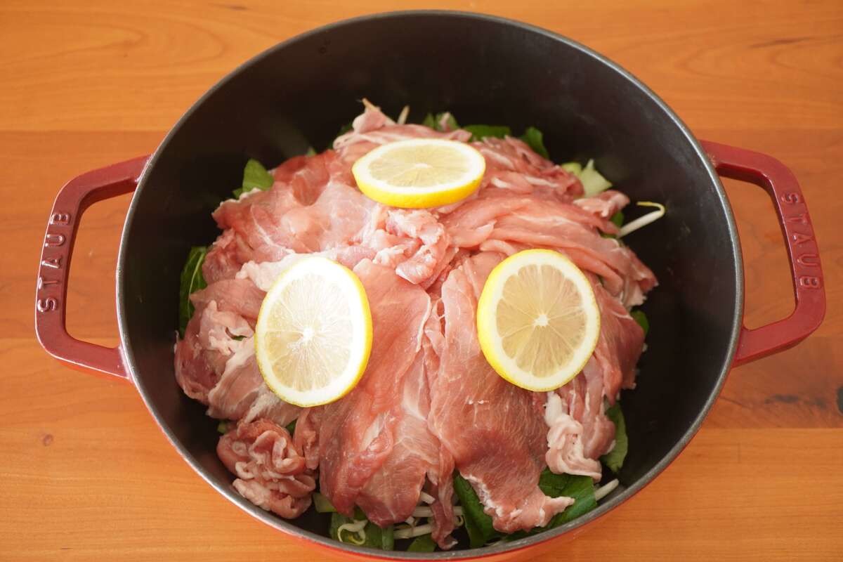 木村文乃さん「豚バラの蒸し鍋」