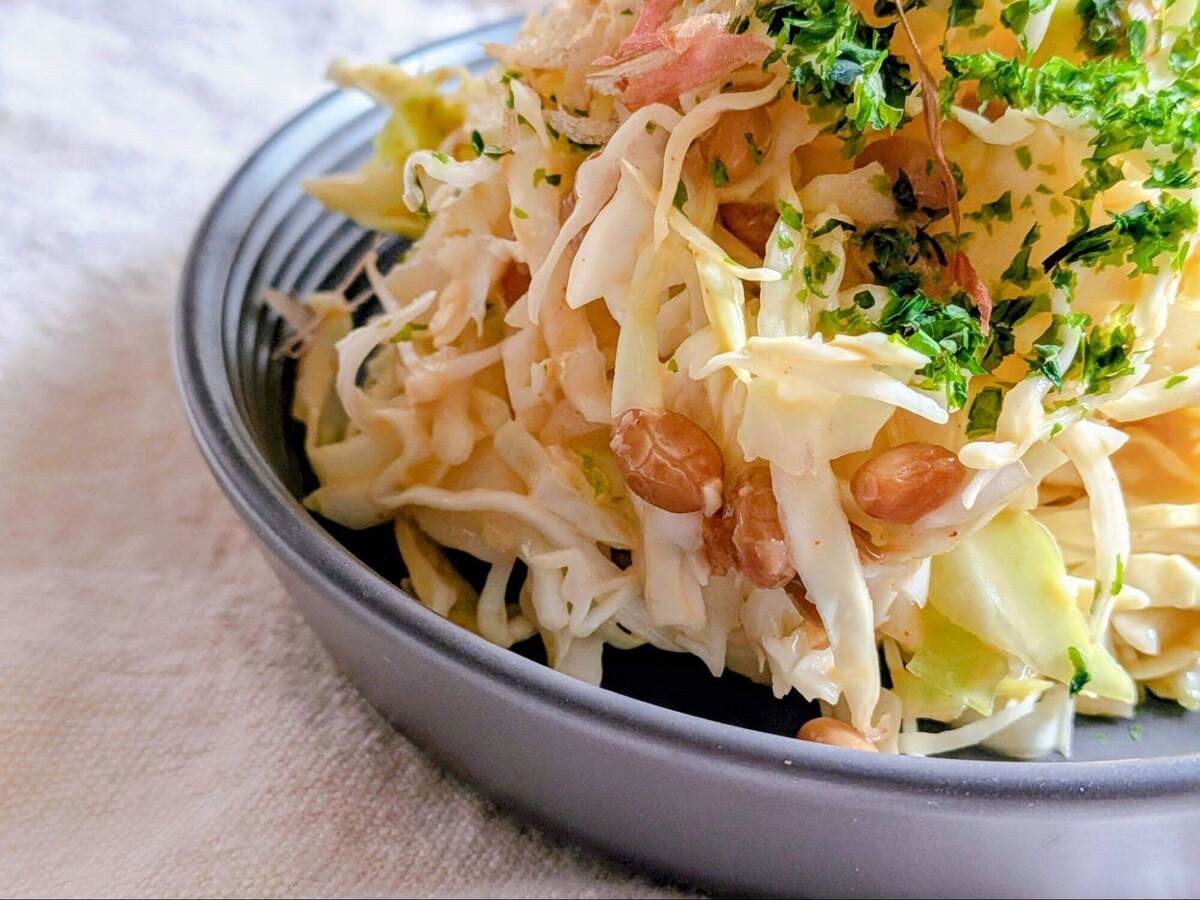 和田明日香さん「実験の納豆サラダ」