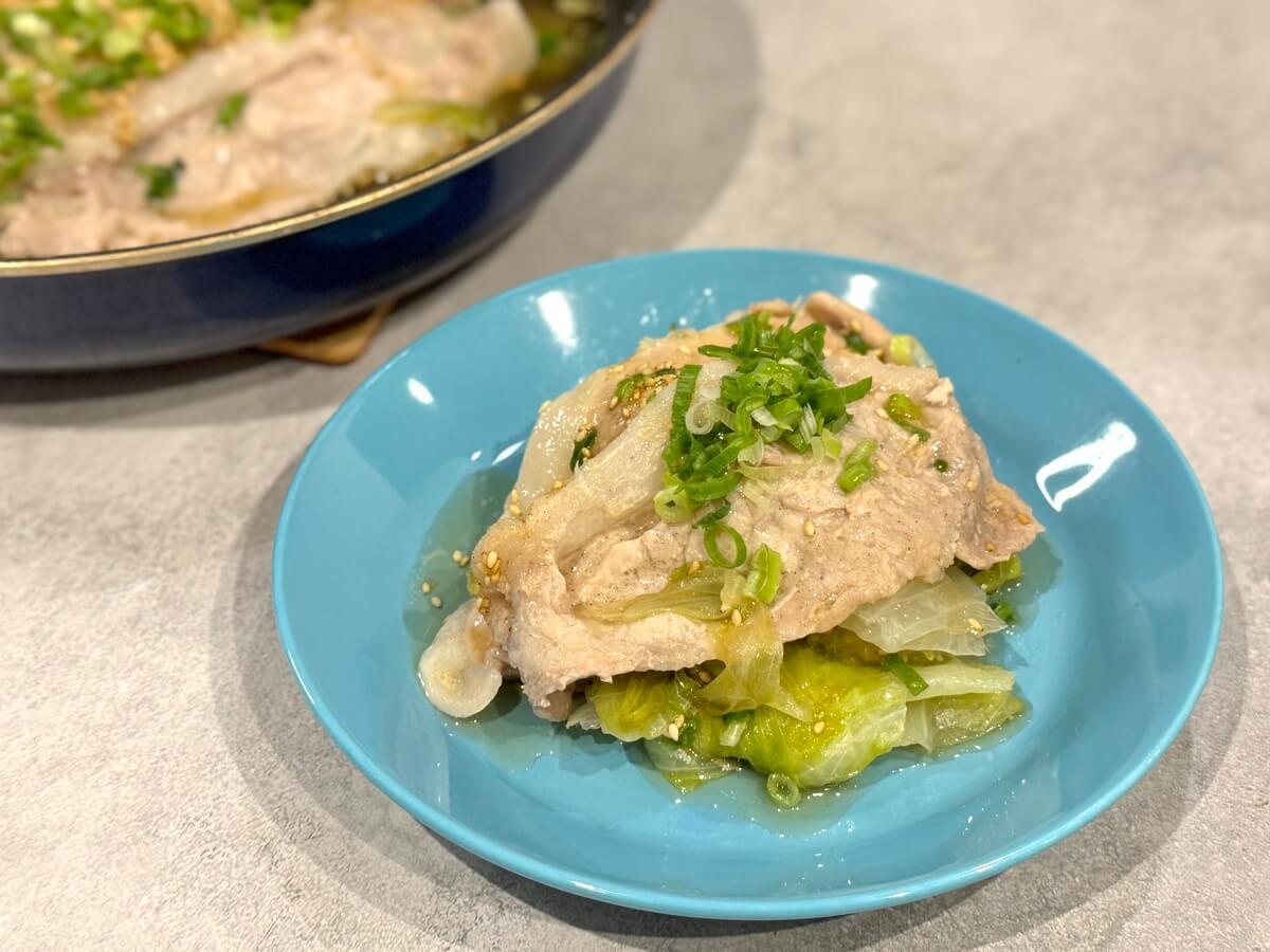 豚レタス蒸し