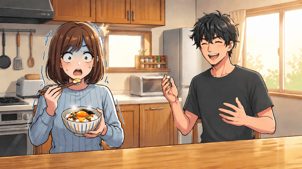 朝食に夫が出した【卵かけご飯】に絶句