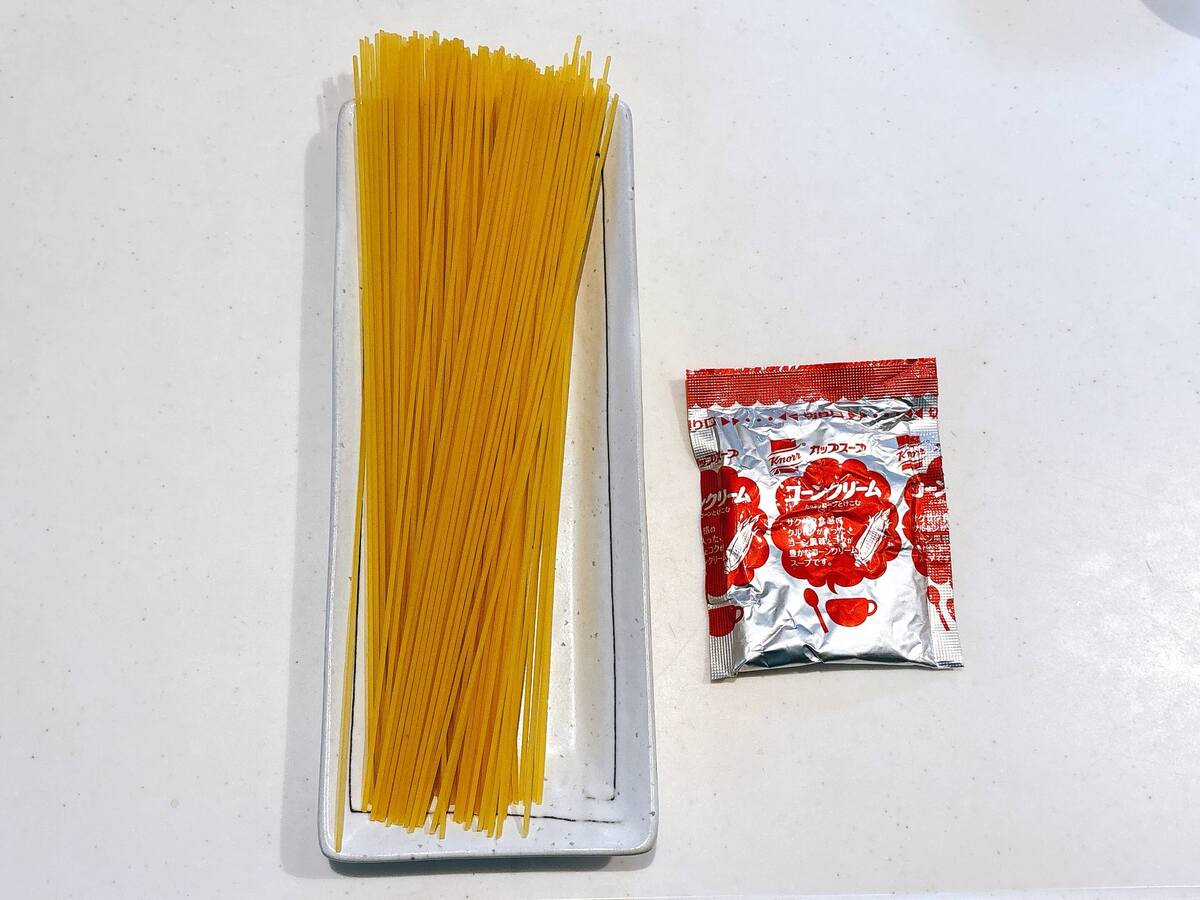 コーンスープパスタ