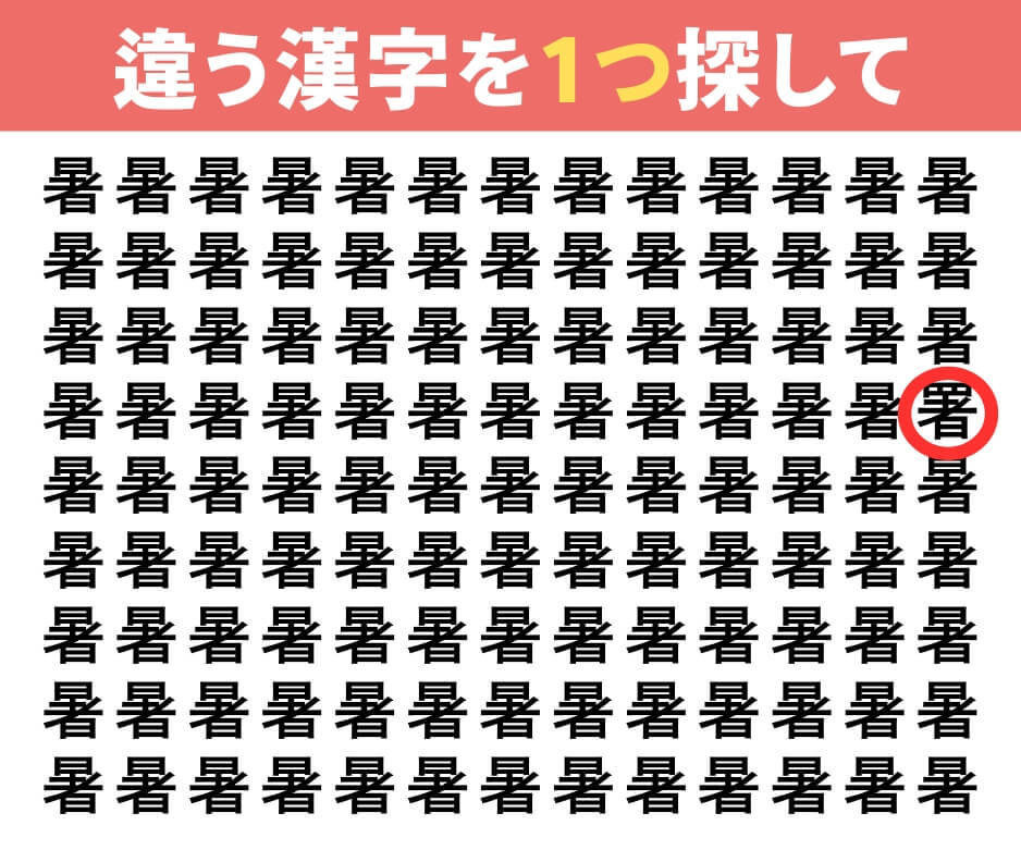 夏の状態を表す漢字クイズ