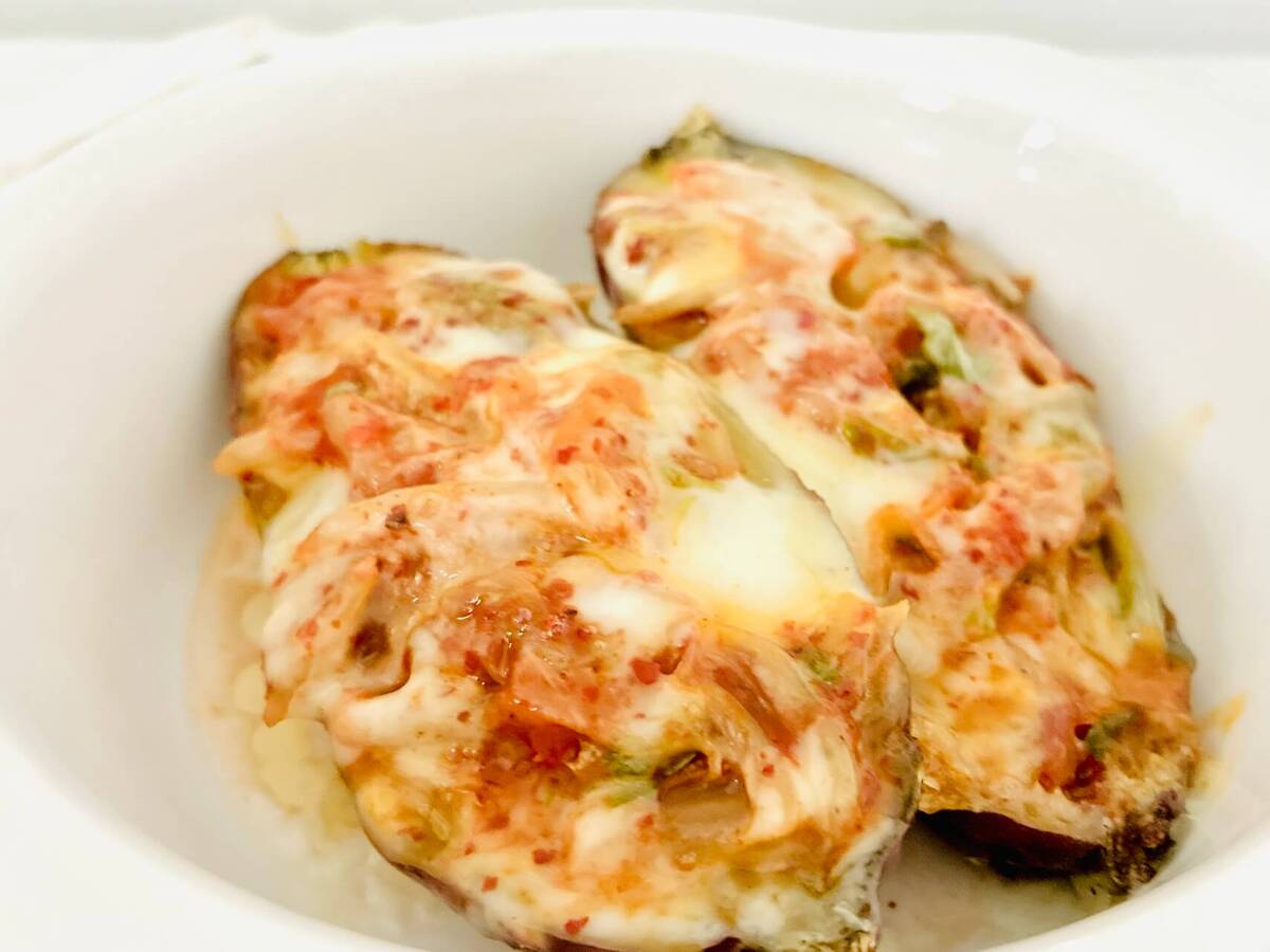 息子にはまだ早い!「焼き芋キムチーズ」のレシピ