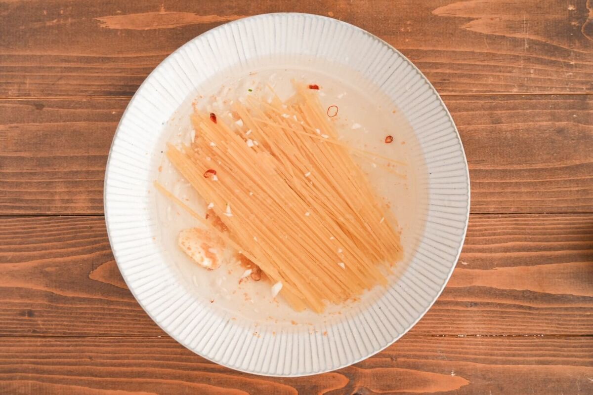 冷凍子ママさん「ワンボウルで作る【ひとりパスタ】ボンゴレビアンコ」