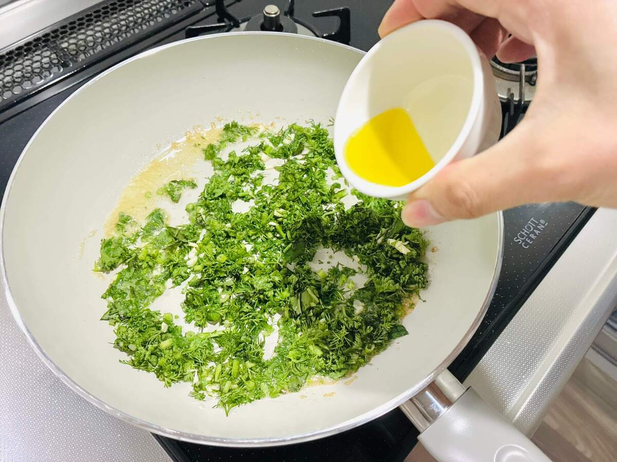 ホタテのソテー　香りパン粉ぶっかけ