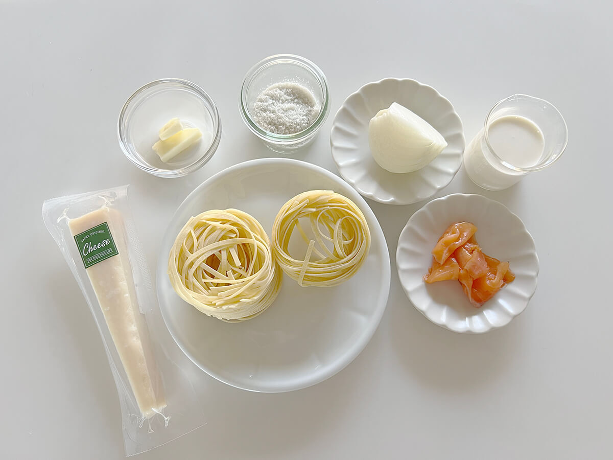 スモークサーモンのクリームパスタ