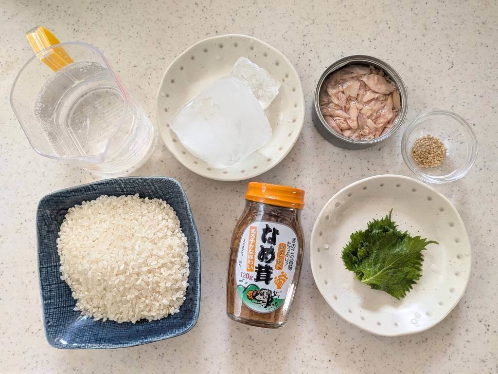 なめ茸ツナ缶の簡単釜飯