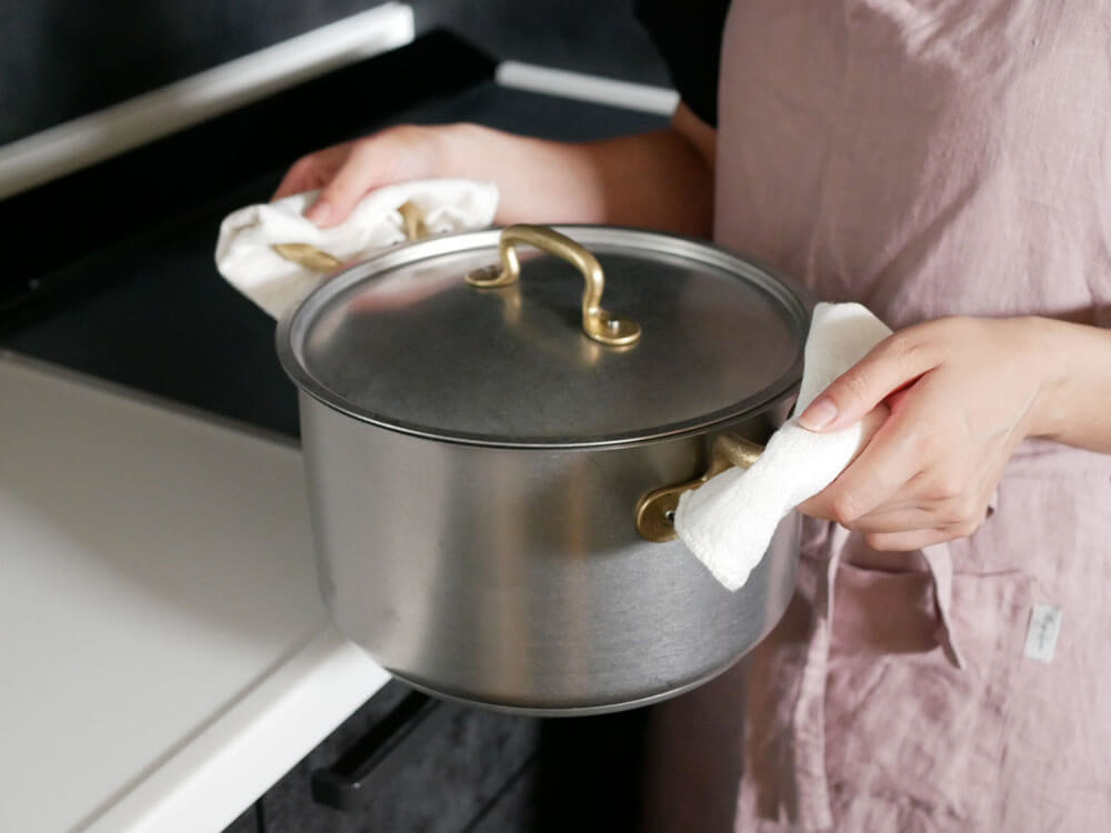 SAMBONET サンボネ 1965Vintage ソースポット 両手鍋24cm サンボネ】1965 ヴィンテージシリーズステンレス両耳スープ