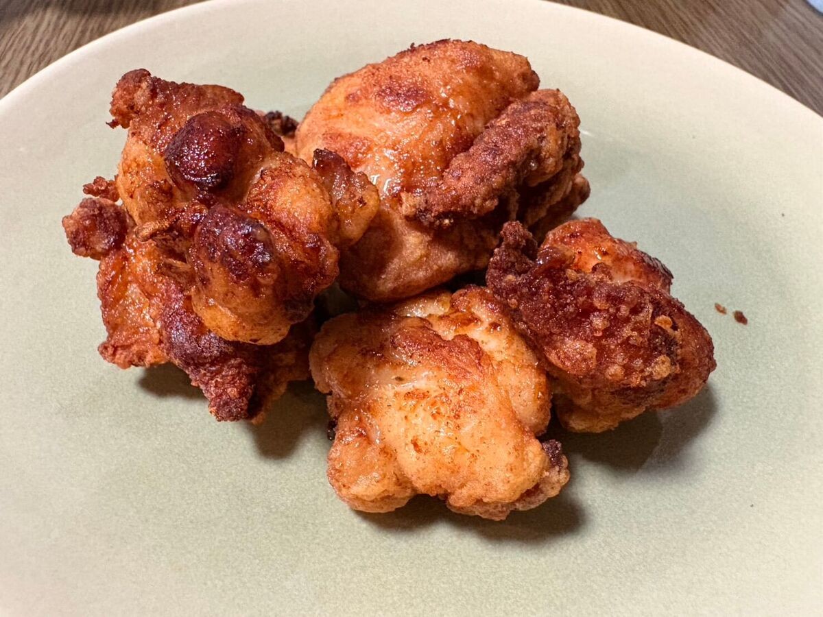 からあげの下味にうどんスープ