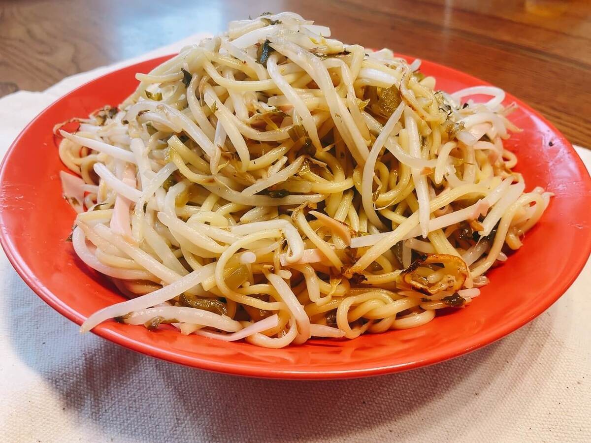 もやしと高菜の焼きそば
