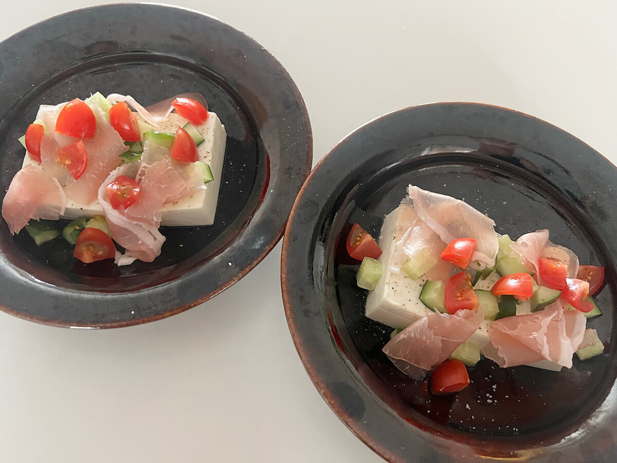 生ハム冷ややっこ