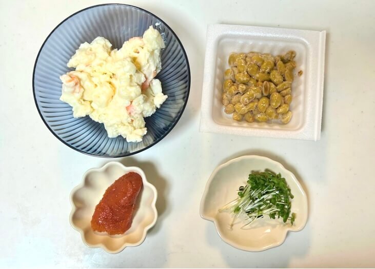 納豆創作料理 夏豆さん「明太子と納豆のポテサラ」