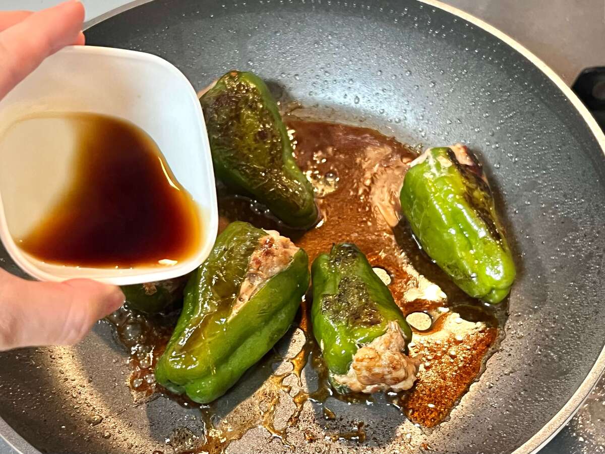 シン・ピーマンの肉詰め