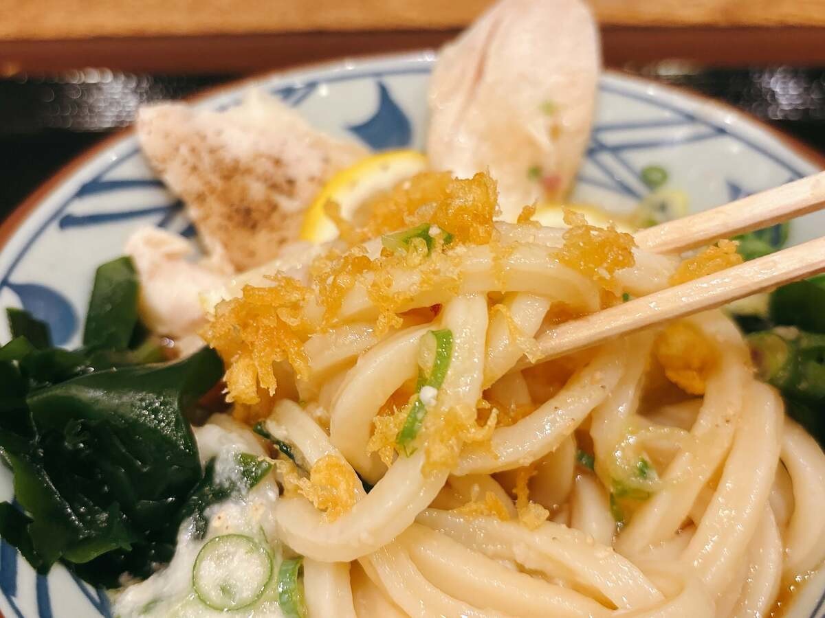 丸亀製麺「ねばとろ鶏ぶっかけ」