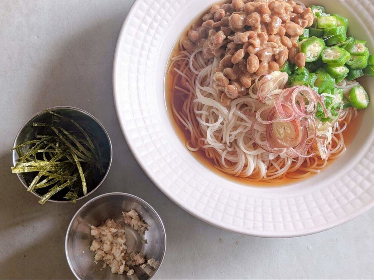 納豆ぶっかけそうめん