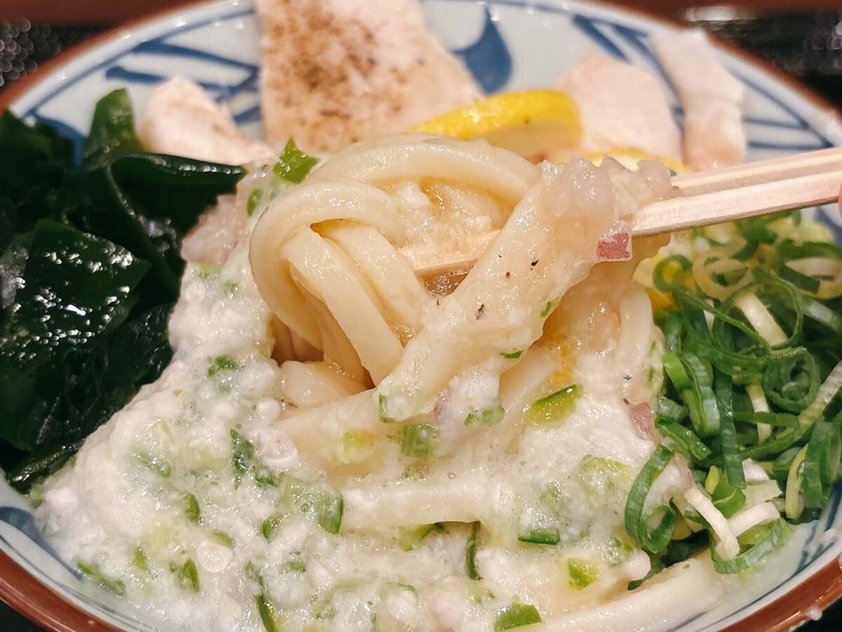 丸亀製麺「ねばとろ鶏ぶっかけ」
