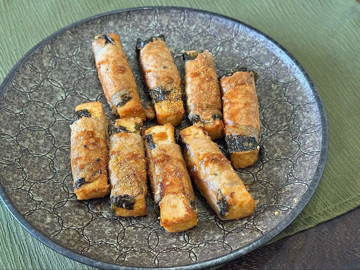 厚揚げの豚肉巻き