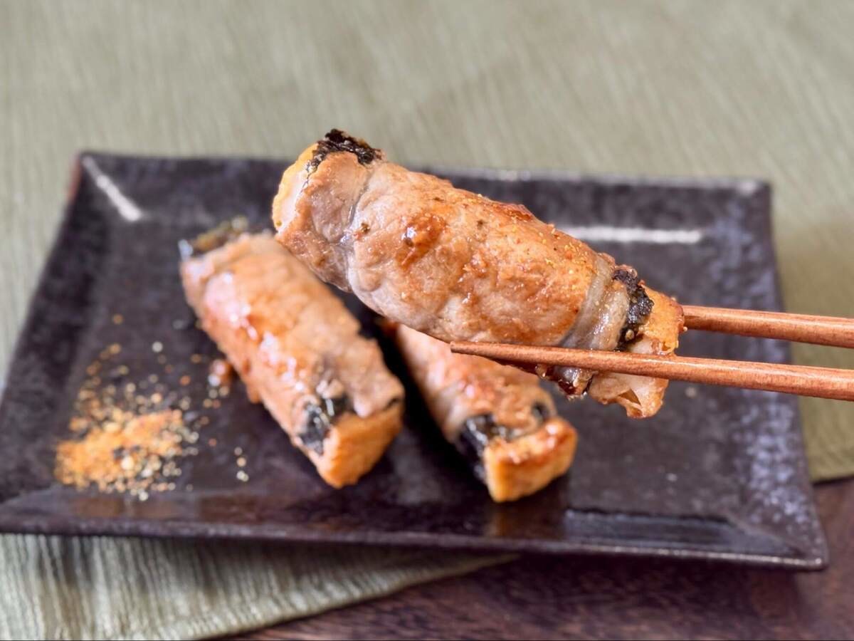 厚揚げの豚肉巻き