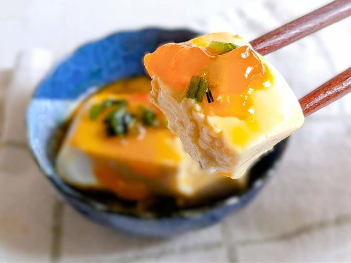 卵黄のめんつゆ漬け
