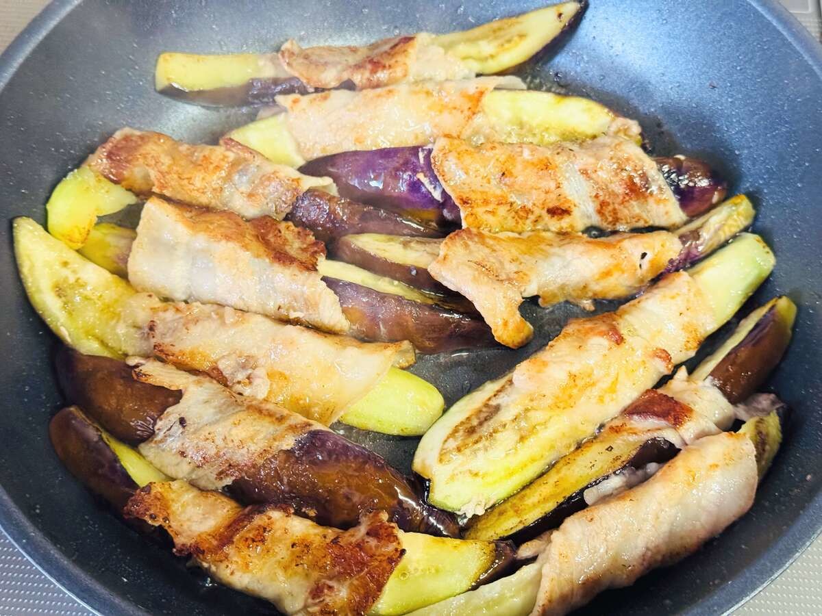 肉巻きナスのレシピ