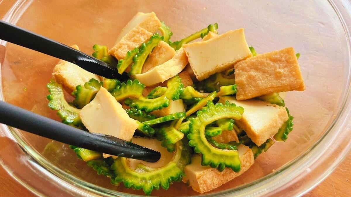 「厚揚げの爆速ゴーヤチャンプルー」