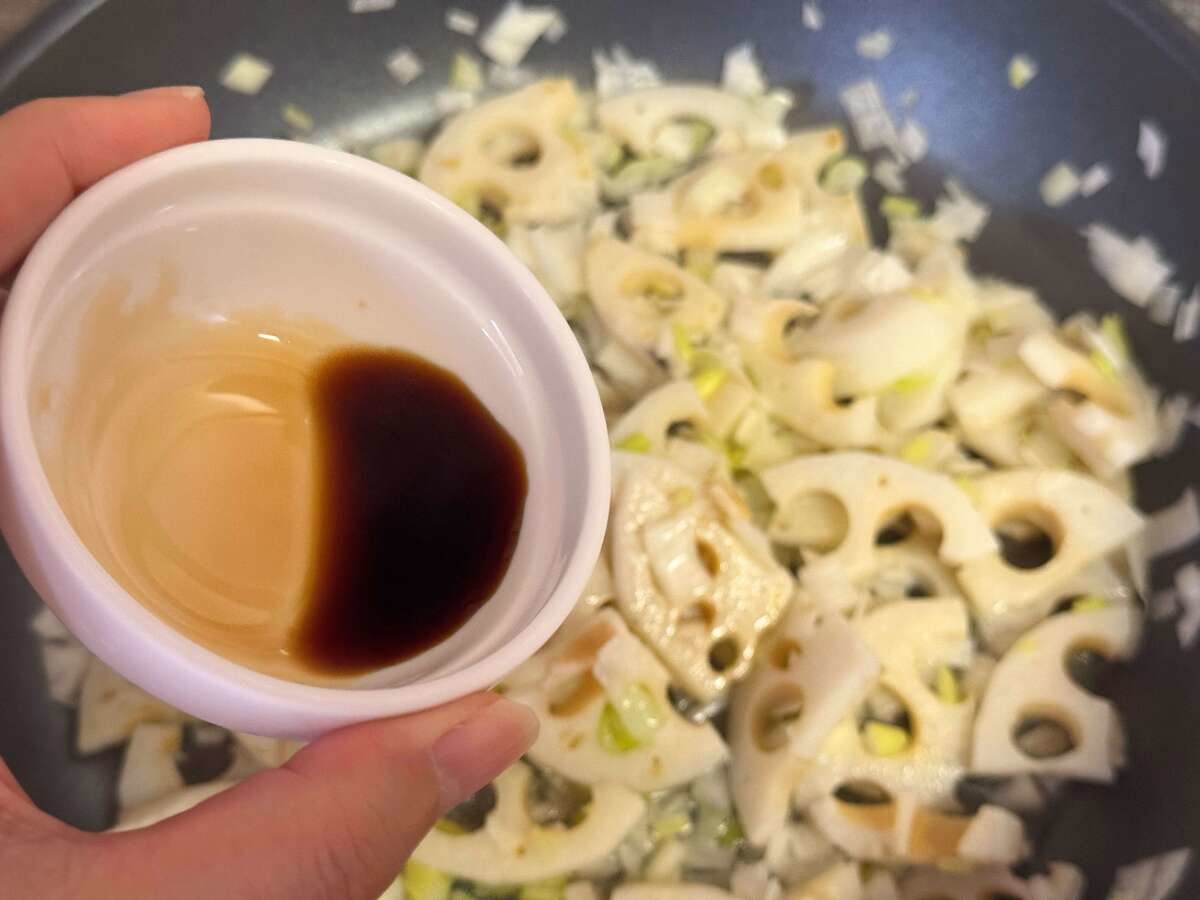 れんこんのねぎ味噌焼き