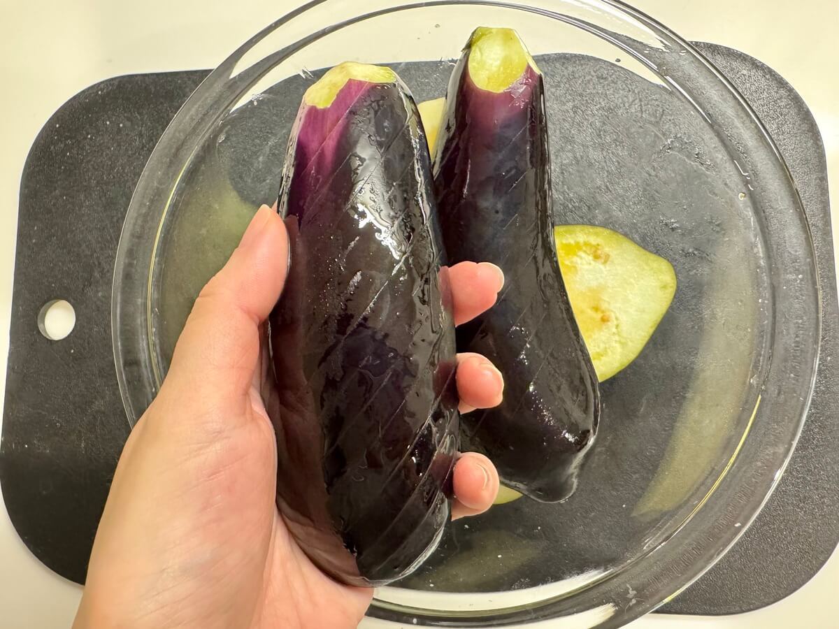 レンチン5分 なすの煮浸し