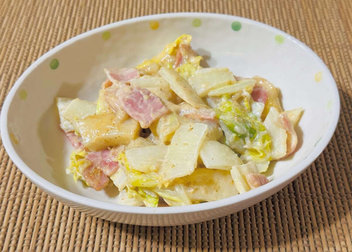 『餅と白菜の無限ホットサラダ』