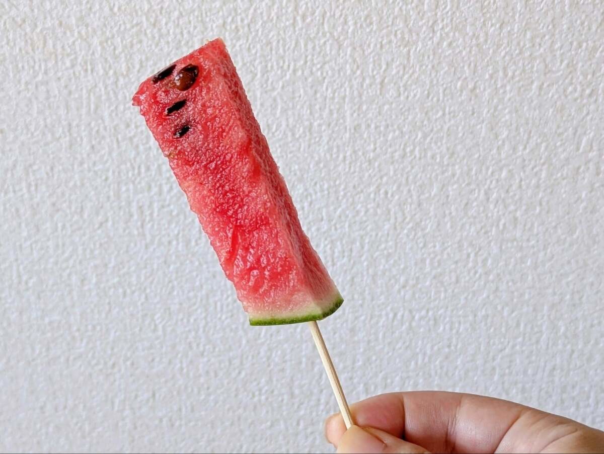 「BBQ風スイカ」の切り方