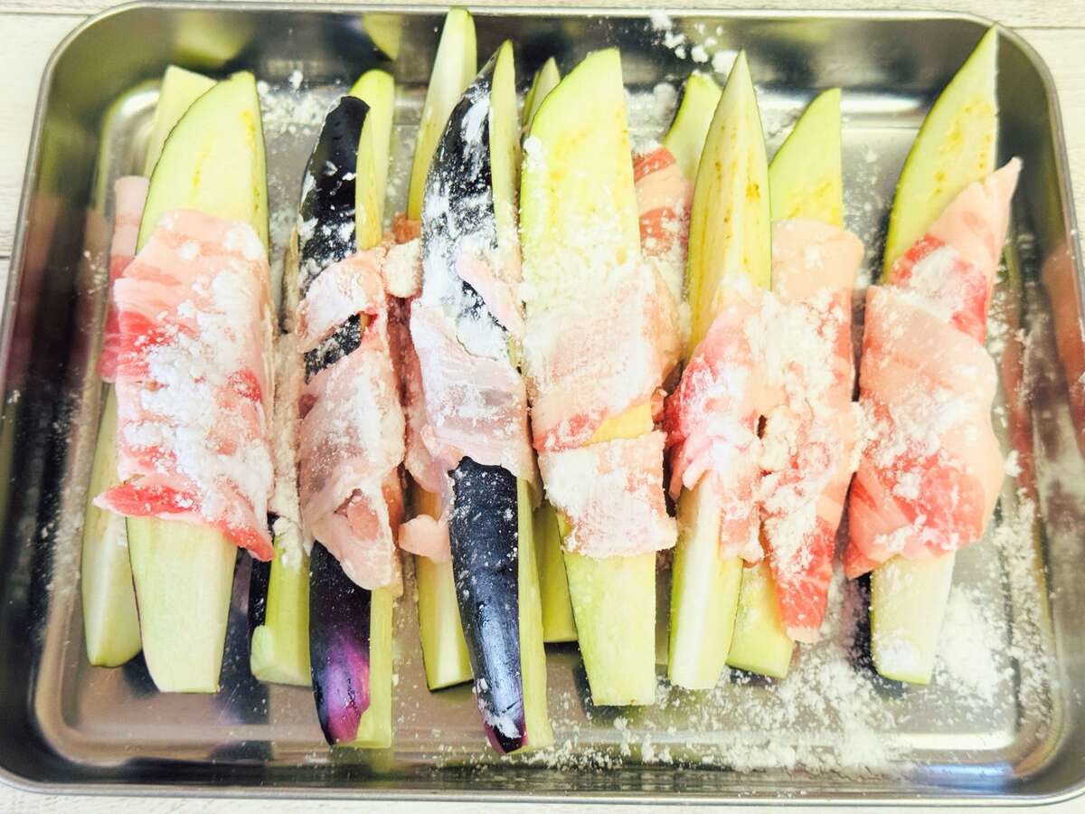 肉巻きナスのレシピ