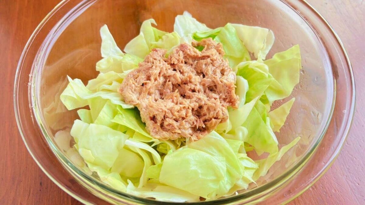 Xで20万回以上表示！「和風ツナマヨキャベツ」のレシピ