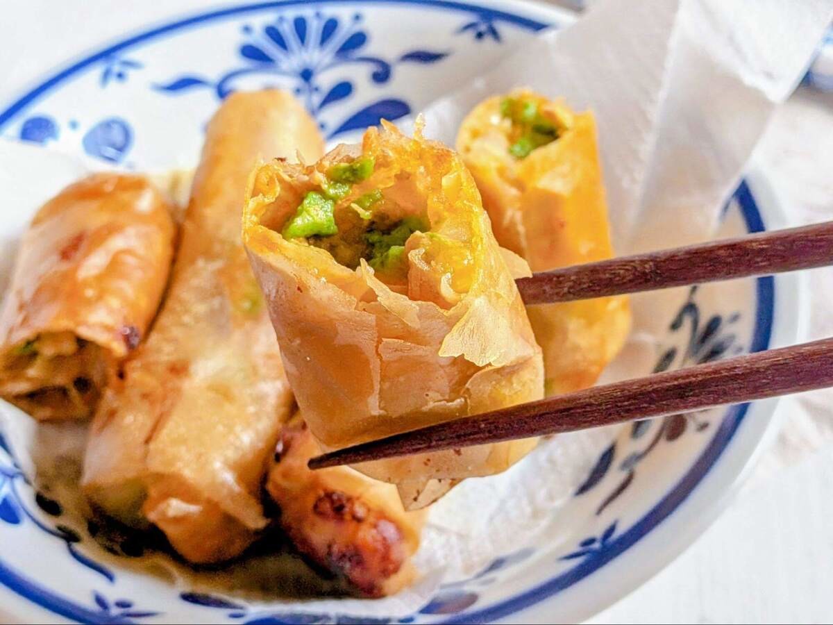 チーズいっぱいタコス春巻き