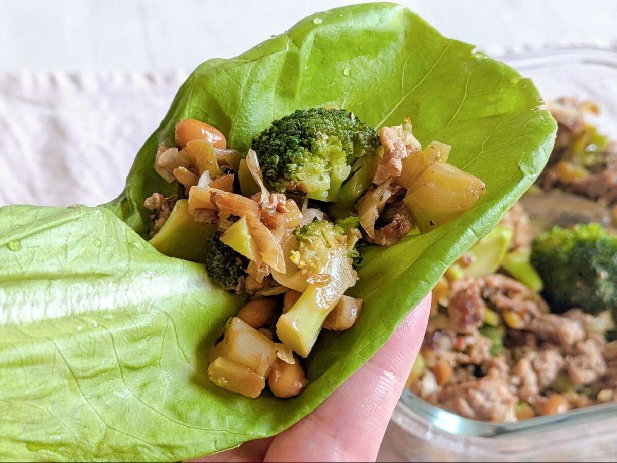 ブロッコリーの納豆肉そぼろ