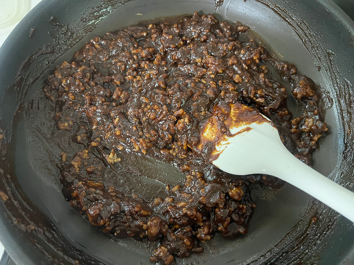 キャベツの肉味噌炒め