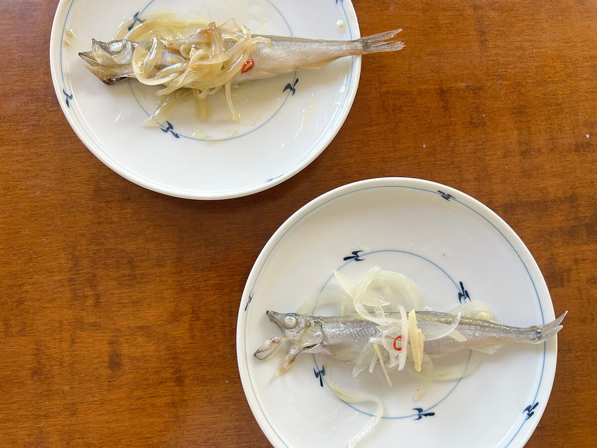 ゆでししゃものオイルサーディン風