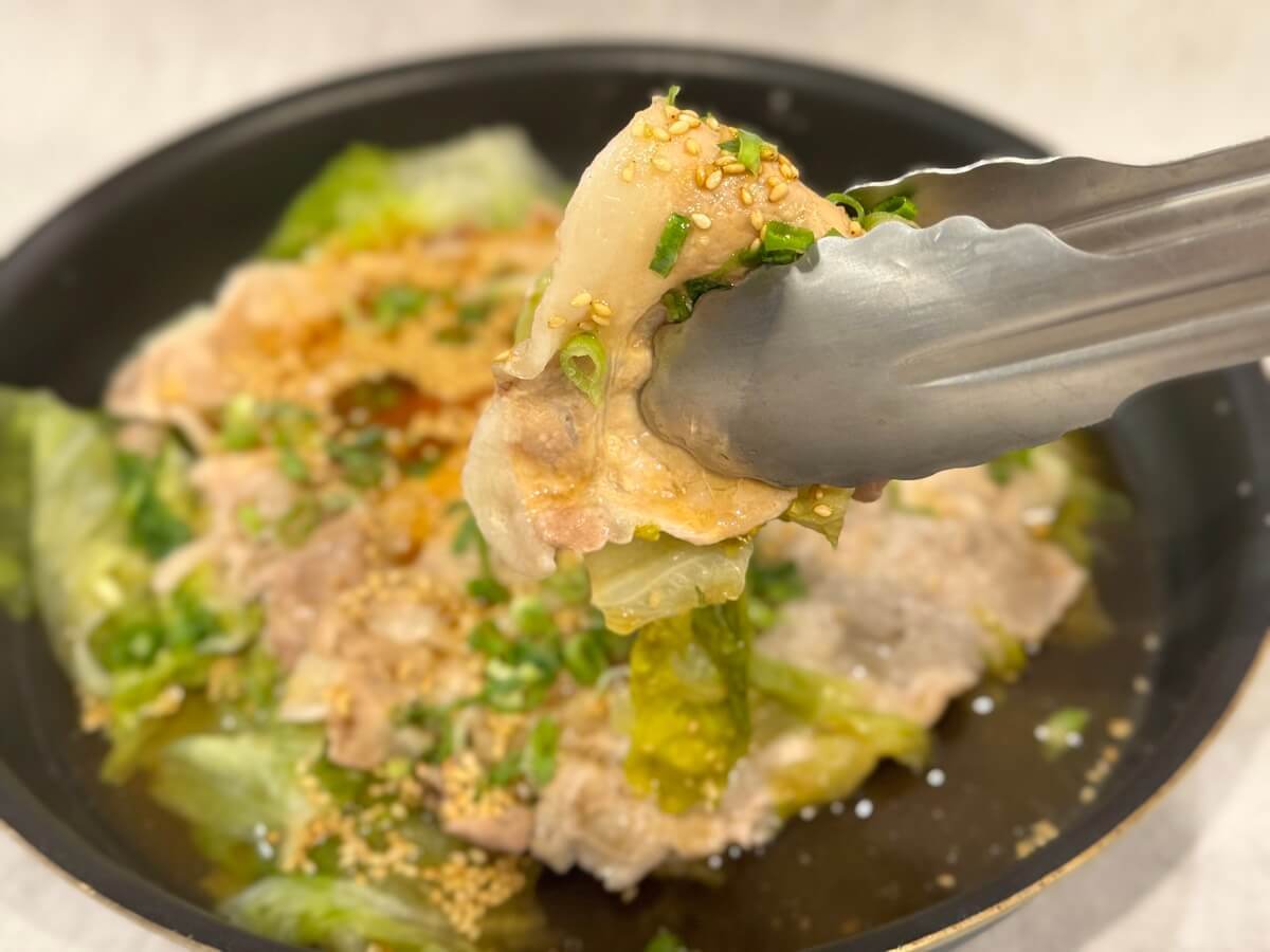 豚レタス蒸し