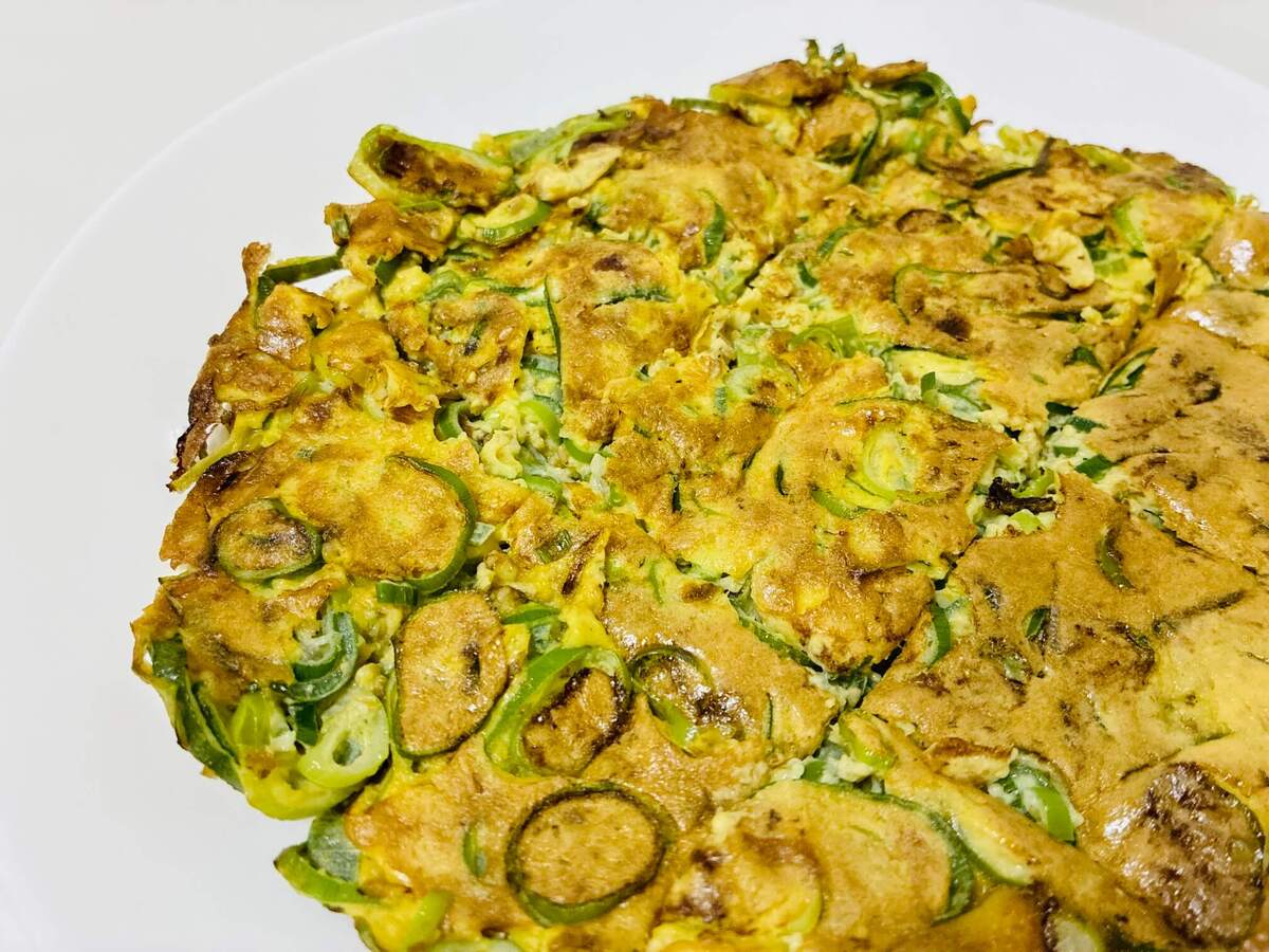 ねぎの青い部分のチヂミ風