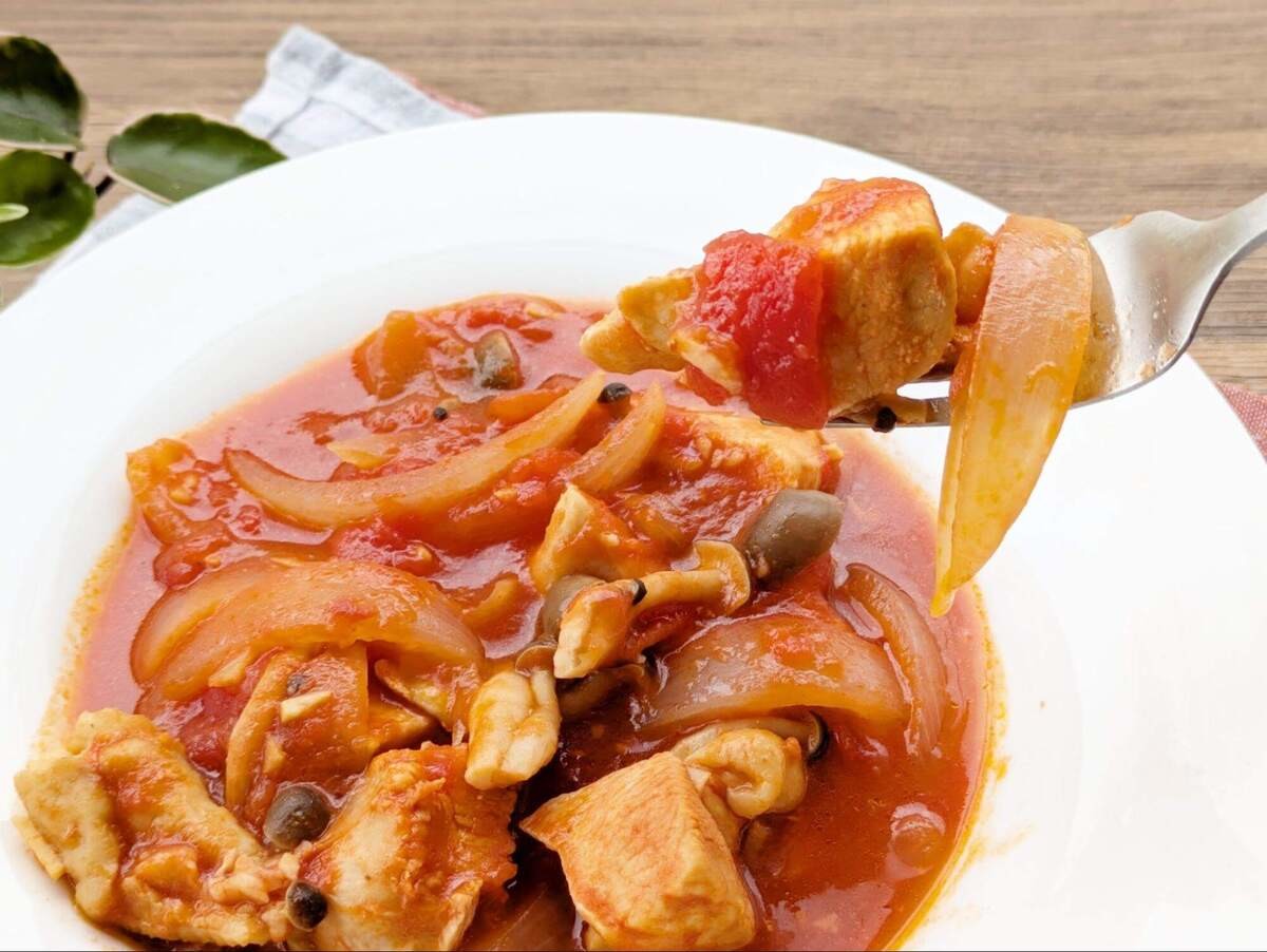 ZIP!「チキンのトマト煮の作り方」のレシピ