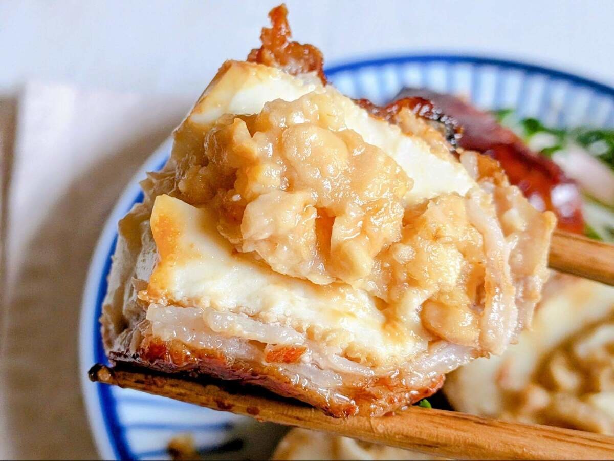 亜希さん「かさまし厚揚げステーキ」