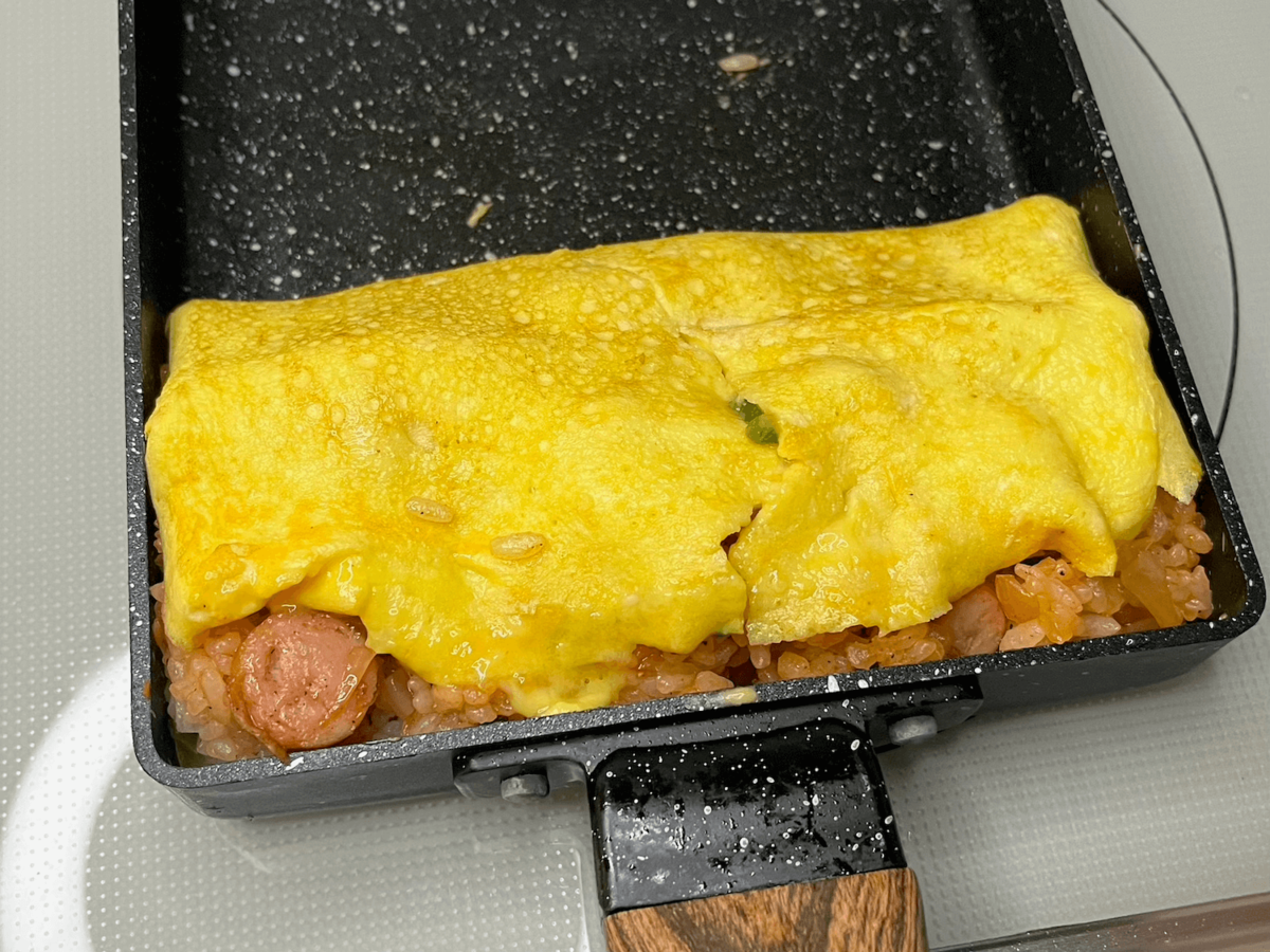 「卵焼き器で！簡単オムライス」
