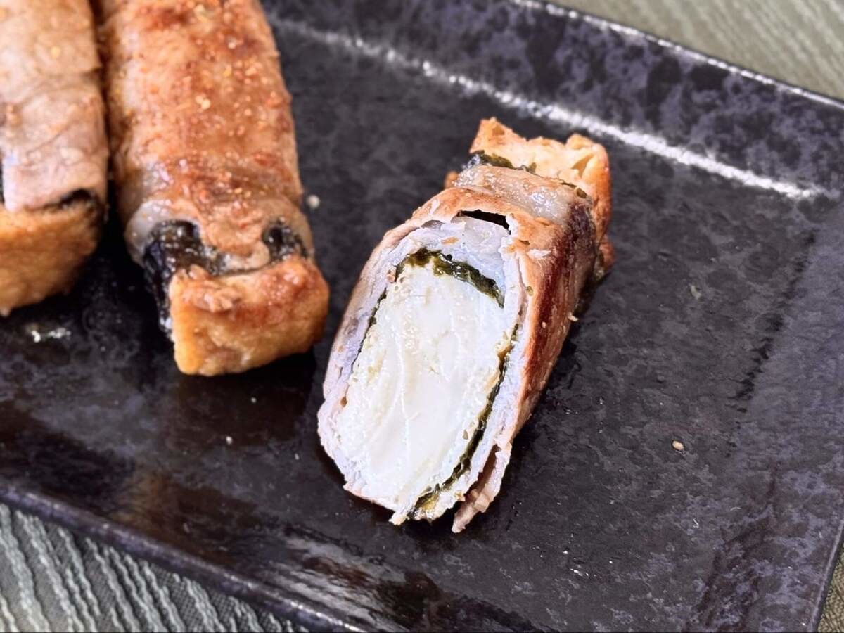 厚揚げの豚肉巻き